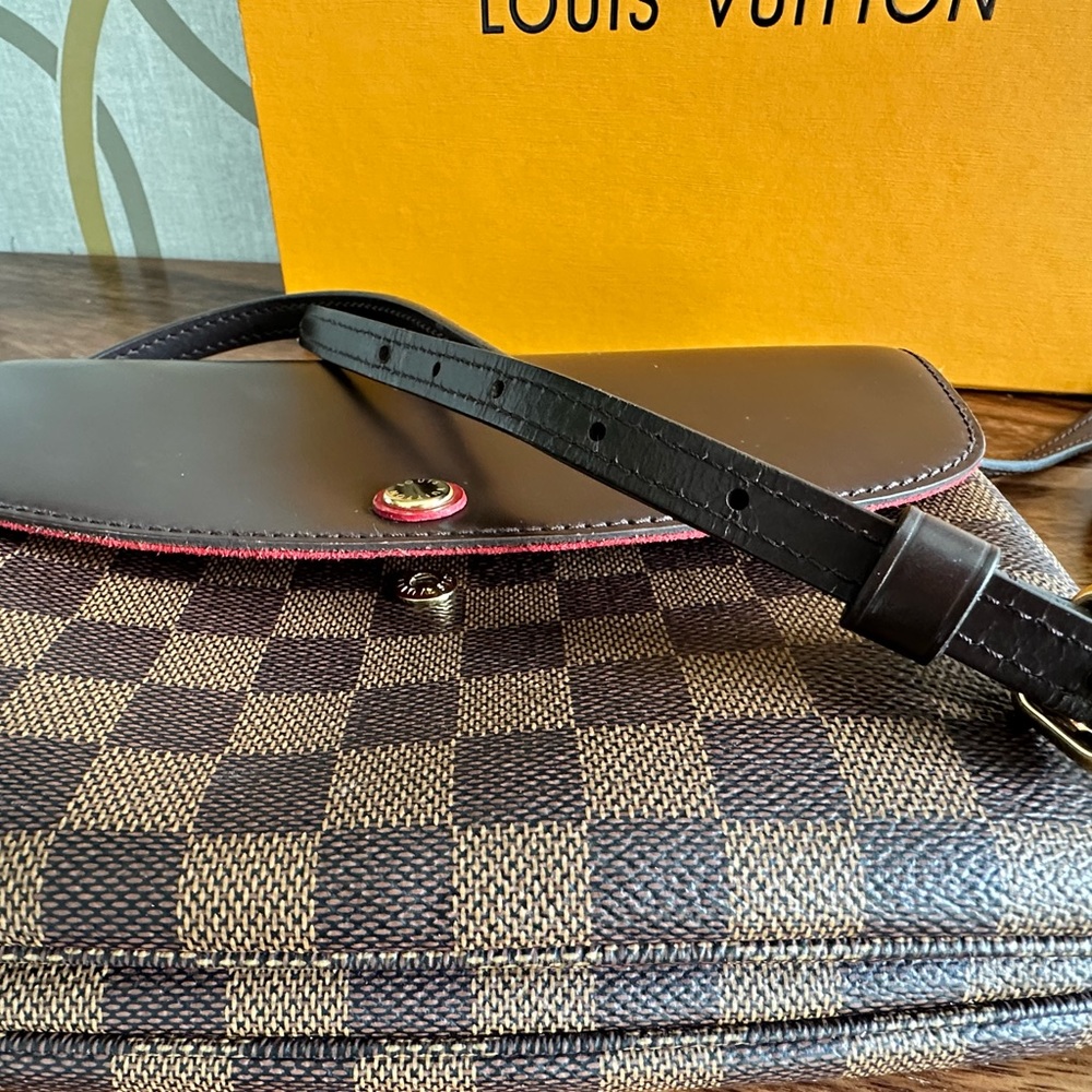 Authentic Louis Vuitton Damier Ebene Twice Cherry
